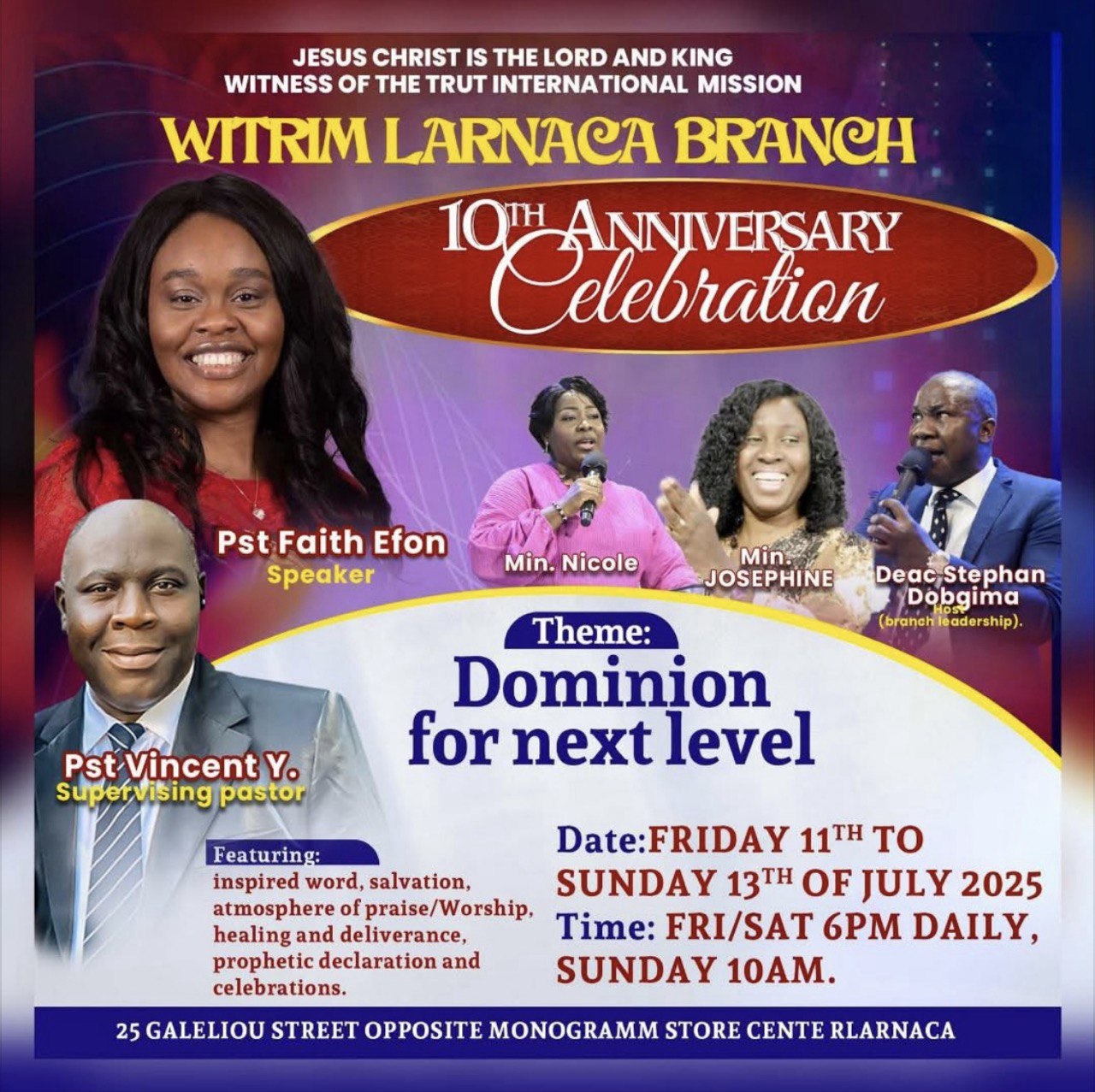 10th anniverssary of the Christian church Witrim in Larnaca