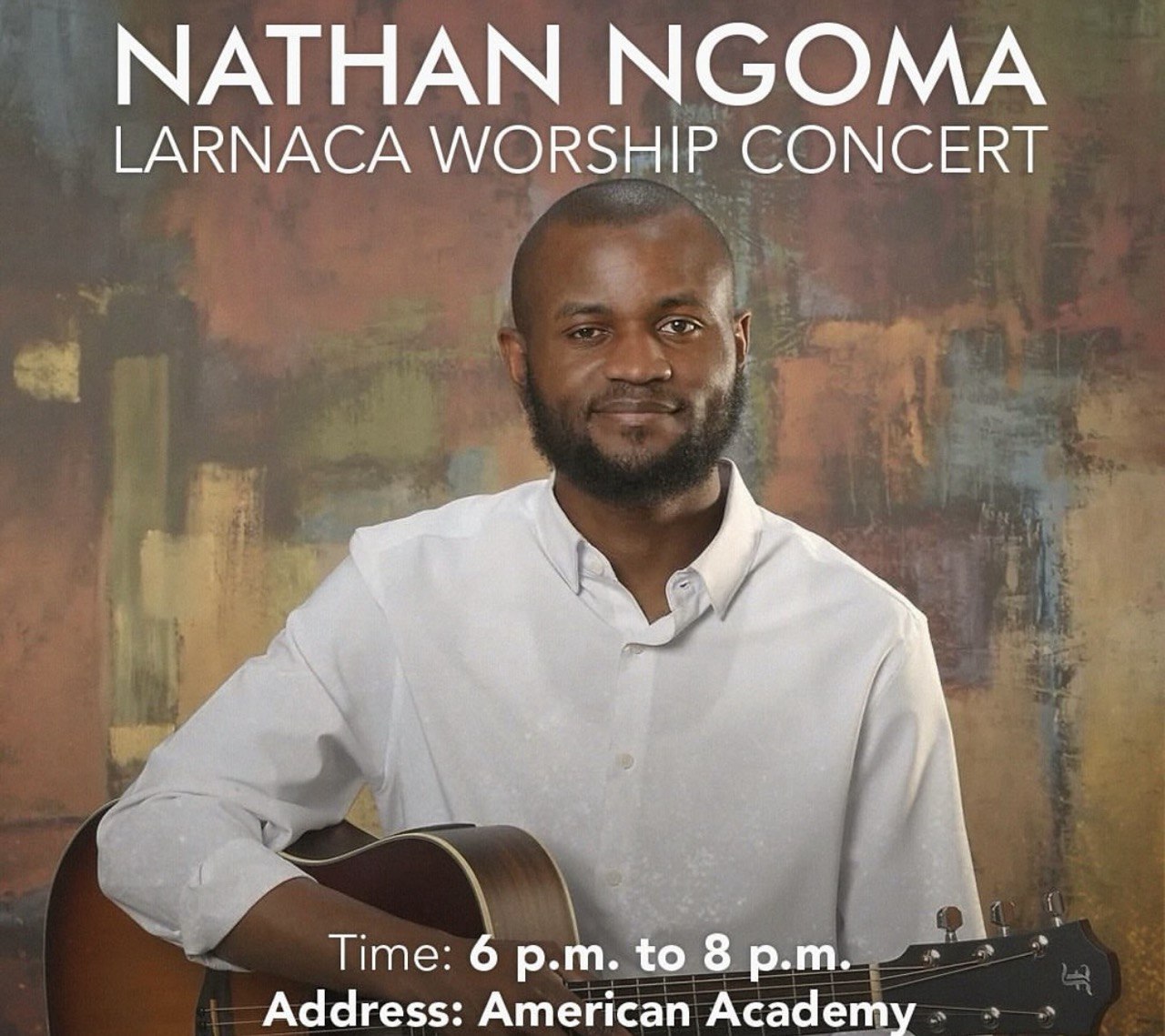 Nathan Ngoma leading worship at Larnaca Worship Concert on November 1