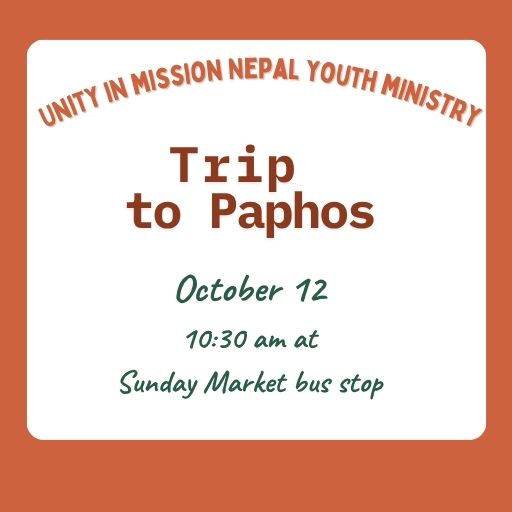 Trip to Paphos with the Nepali Group — fellowship, cave visit, and lunch together.