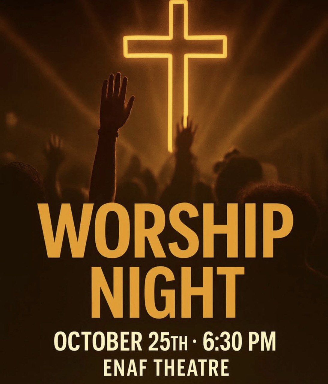 Worship Night at ENAF Theatre Limassol on October 25 at 6:30 PM