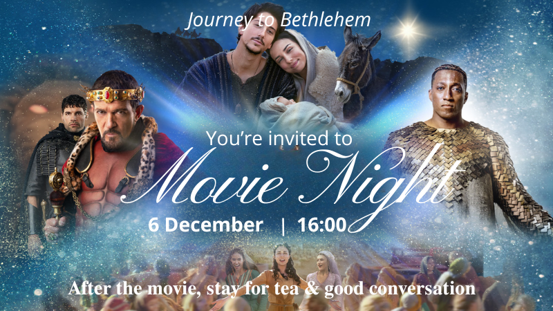 Movie Night at The Sanctuary Church in Limassol — screening of Journey to Bethlehem on December 6 at 4 PM