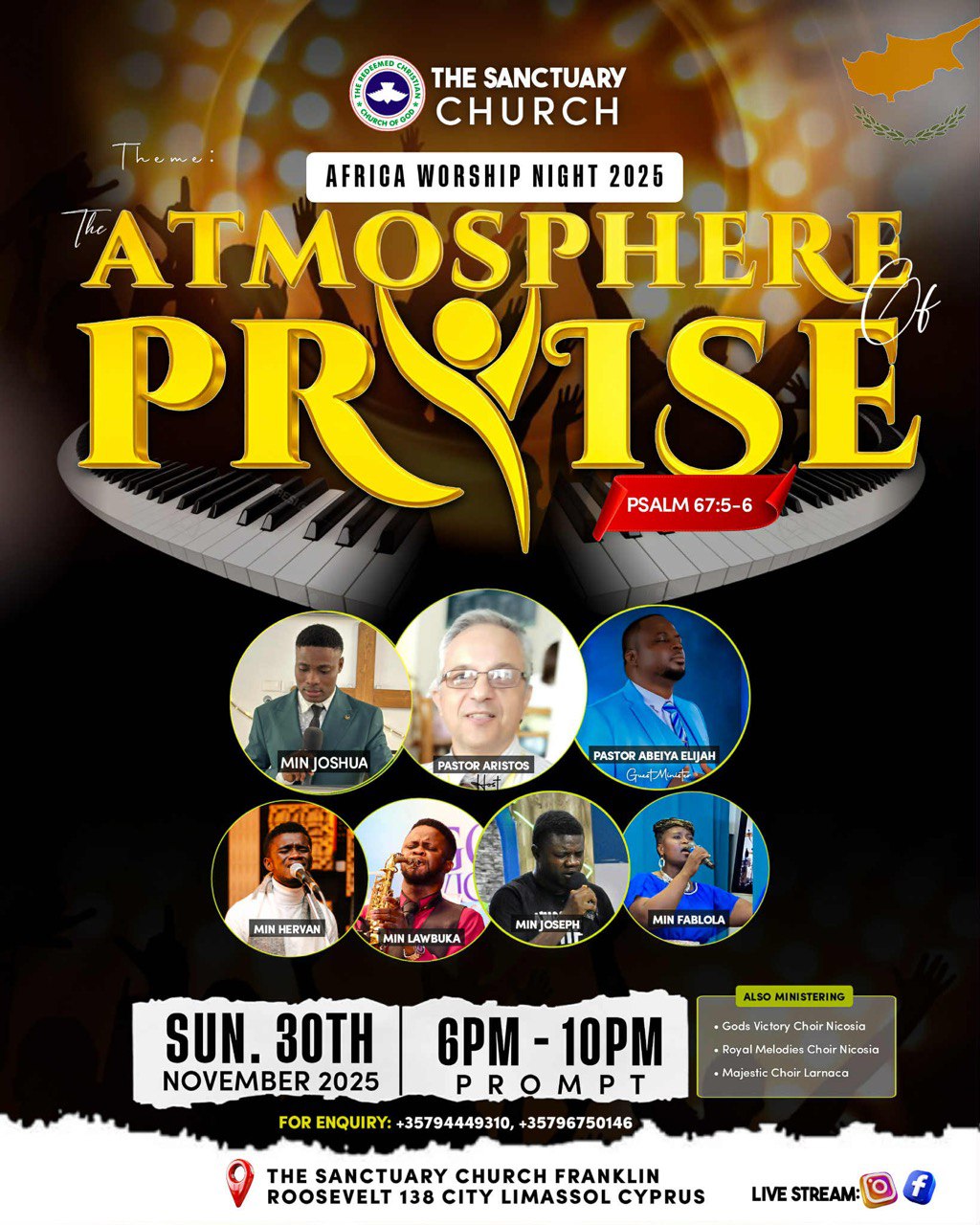 African Worship Night at The Sanctuary Church Limassol on November 30th