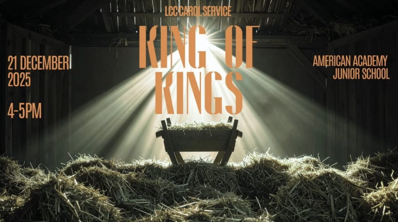 King of Kings Carol Service at Larnaca Community Church on 21 December 2025 at 16:00. Рождественская служба «Царь царей» в церкви Larnaca Community Church, 21 декабря 2025 года, 16:00. Χριστουγεννιάτικη συνάθροιση ύμνων «King of Kings» στην Larnaca Community Church, 21 Δεκεμβρίου 2025, ώρα 16:00.