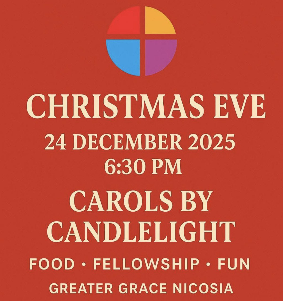 Christmas Eve Carols by Candlelight service at Greater Grace Church in Nicosia on 24 December. Servicio de Nochebuena con villancicos a la luz de las velas en Greater Grace Church en Nicosia. Λειτουργία Παραμονής Χριστουγέννων με κάλαντα υπό το φως των κεριών στην εκκλησία Greater Grace στη Λευκωσία. निकोसिया में ग्रेटर ग्रेस चर्च में क्रिसमस ईव कैंडललाइट कैरोल सेवा