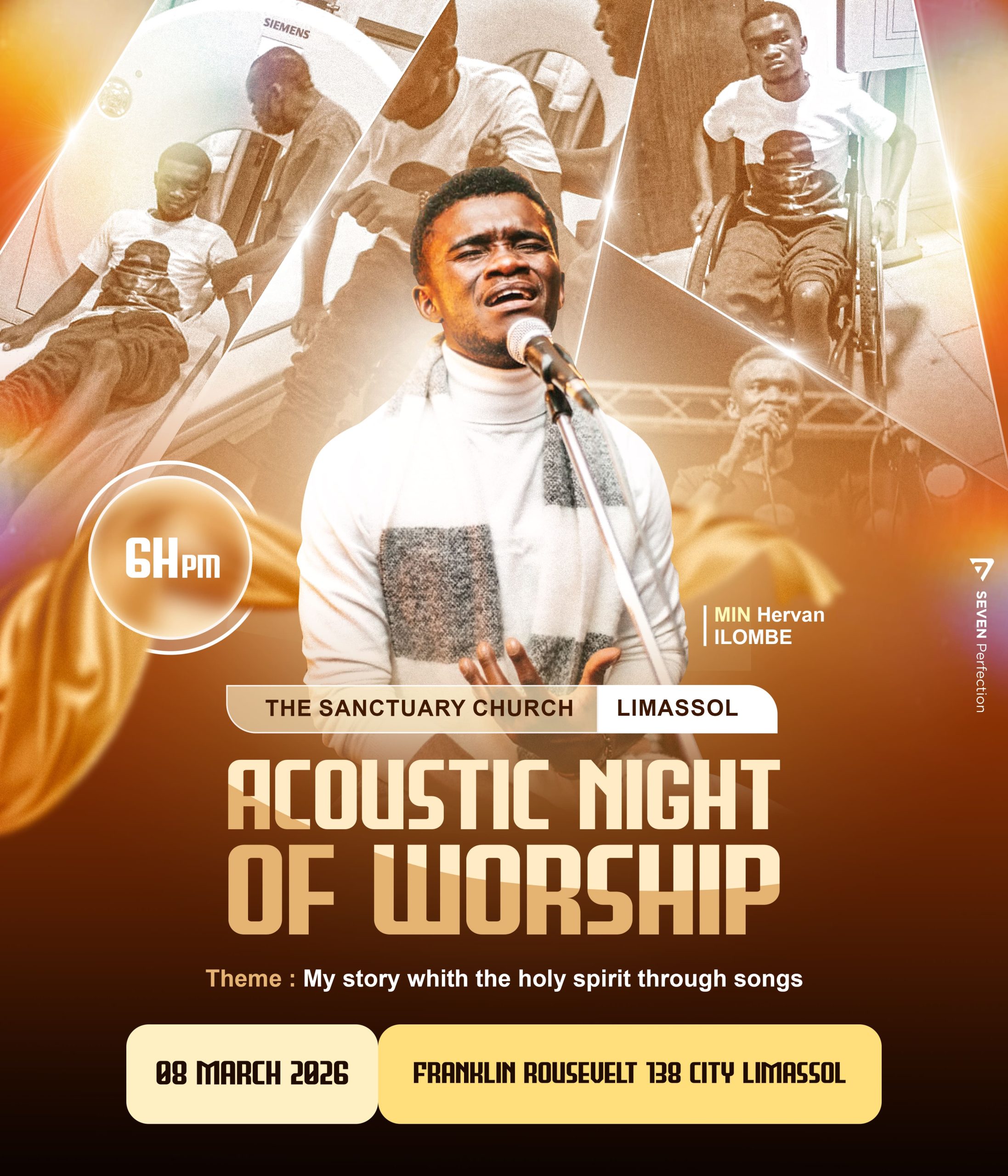Acoustic Night of Worship with MIN Hervan Ilombe at The Sanctuary Church in Limassol, evening worship with acoustic music. Soirée acoustique de louange avec MIN Hervan Ilombe à l’église The Sanctuary à Limassol, moment de louange musicale. Usiku wa Ibada ya Akustiki pamoja na MIN Hervan Ilombe katika Kanisa la The Sanctuary, Limassol. Butu ya losambo ya akustiki elongo na MIN Hervan Ilombe na lingomba The Sanctuary na Limassol.