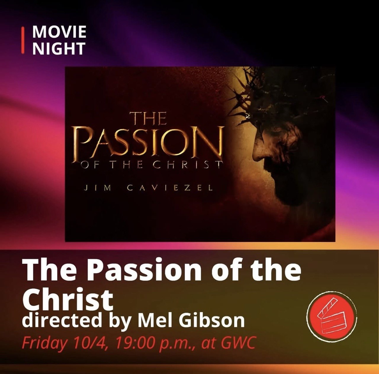 EN: Movie Night The Passion of the Christ God’s Way Center Cyprus April 10 2026 RU: Киновечер Страсти Христовы God’s Way Center Кипр 10 апреля 2026 GR: Βραδιά Ταινίας Τα Πάθη του Χριστού God’s Way Center Κύπρος 10 Απριλίου 2026 TR: Film Gecesi Tutku Mesih God’s Way Center Kıbrıs 10 Nisan 2026 FR: Soirée Cinéma La Passion du Christ God’s Way Center Chypre 10 avril 2026 ES: Noche de Cine La Pasión de Cristo God’s Way Center Chipre 10 abril 2026 UA: Кіновечір Страсті Христові God’s Way Center Кіпр 10 квітня 2026 PT: Noite de Cinema A Paixão de Cristo God’s Way Center Chipre 10 abril 2026 RO: Seară de Film Patimile lui Hristos God’s Way Center Cipru 10 aprilie 2026 PL: Wieczór Filmowy Pasja Chrystusa God’s Way Center Cypr 10 kwietnia 2026